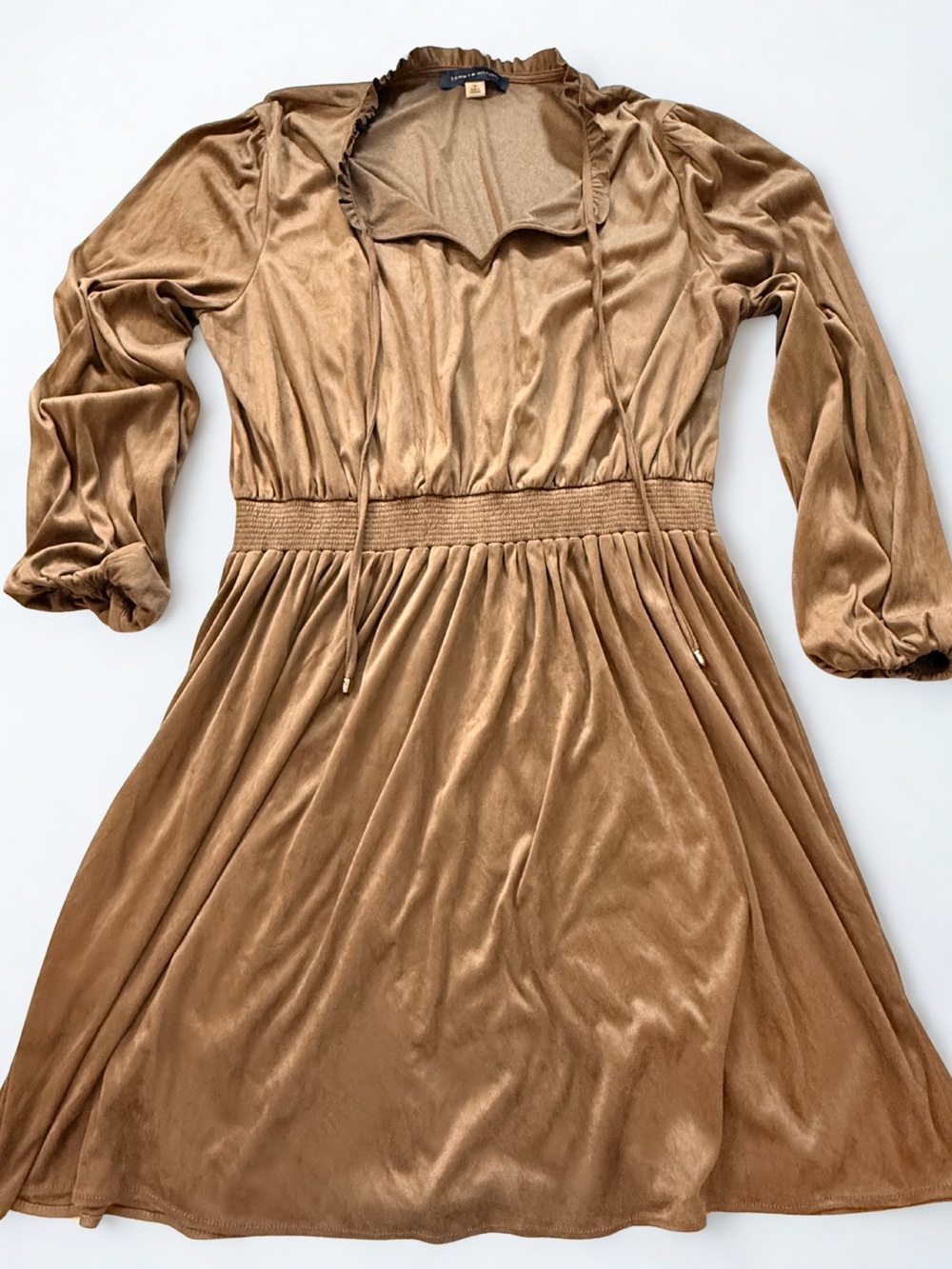 Tommy Hilfiger Velvet Waist-Detail Dress